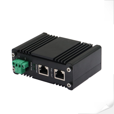 Hardened Gigabit PoE Injector compliant with IEEE 802.3 at, 12~48VDC Input over 100m Distance