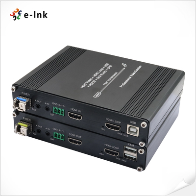 Fiber Optic HDMI Extender with KVM, RS232 & External Audio Function