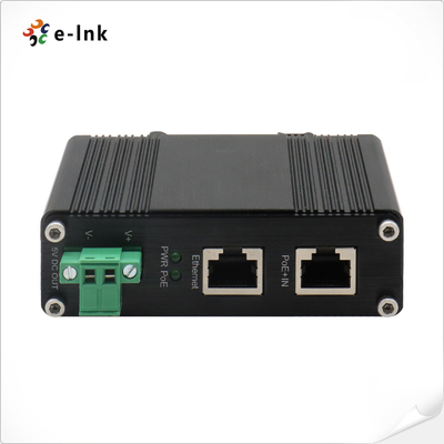 IEEE802.3af/at Gigabit PoE Splitter with 5VDC Output, Industrial Design