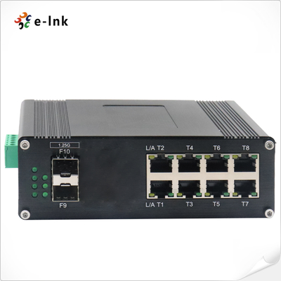 Industrial L2+ 8 TP ports and 2 fiber ports SFP Managed Ethernet Switch