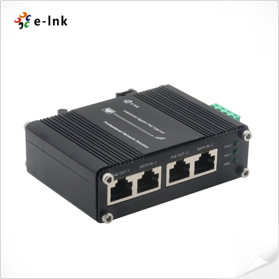 Industrial PoE Injector with 2 Gigabit Ports and 12~48VDC Wide Input
