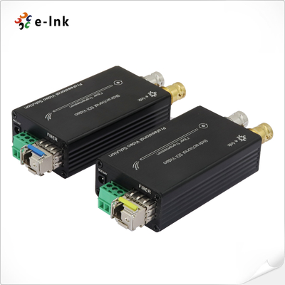 Mini 3G/HD-SDI Fiber Converter with 1-Channel Bi-Directional Video Transmission