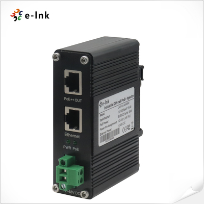 Industrial Gigabit 95W PoE Injector IEEE 802.3bt LTPoE++ with 12-48V DC Input