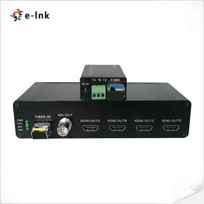 LNK-3G-1V4H 3G-SDI Video Over Fiber Converter with SDI Loop-Out and HDMI Outputs