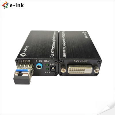 Compact Design DVI Over Fiber Optic Extender with 1920×1200@60Hz Support