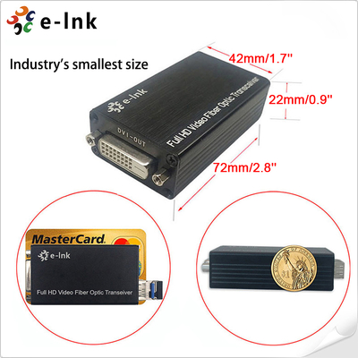 Compact Design DVI Over Fiber Optic Extender with 1920×1200@60Hz Support