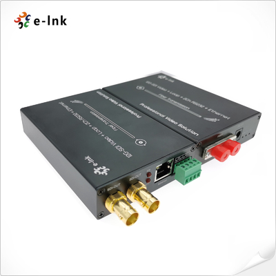 LNK-12GSDI Series Fiber Converter with 4K UHD Video, Loop-out, Gigabit Ethernet & RS485