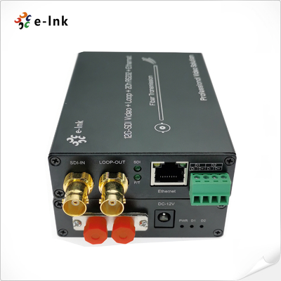 LNK-12GSDI Series Fiber Converter with 4K UHD Video, Loop-out, Gigabit Ethernet & RS485