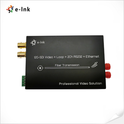 LNK-12GSDI Series Fiber Converter with 4K UHD Video, Loop-out, Gigabit Ethernet & RS485