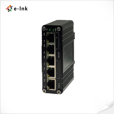 Industrial 1-In 4-Out Gigabit PoE Extender, IEEE 802.3at PoE+, 200m Extension