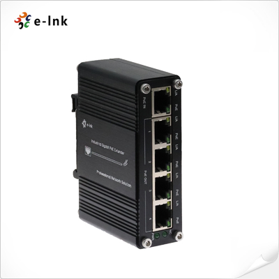 Industrial 1-In 4-Out Gigabit PoE Extender, IEEE 802.3at PoE+, 200m Extension