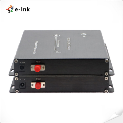 Professional Video Over Fiber Solution 4 Channels Tally Signal Surveillance Use