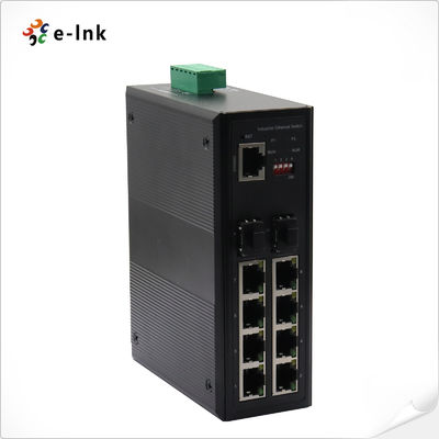 Managed Industrial PoE Switch 90W PoE++ Ports with IP40 Housing and DIN Rail Mount