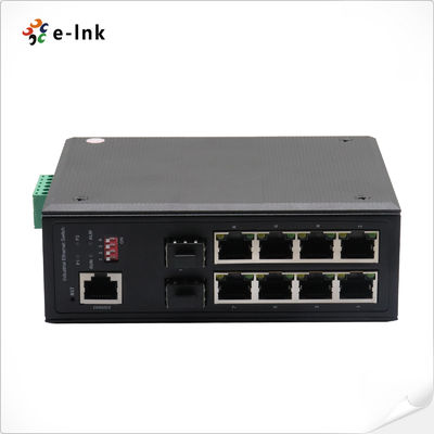 Managed Industrial PoE Switch 90W PoE++ Ports with IP40 Housing and DIN Rail Mount