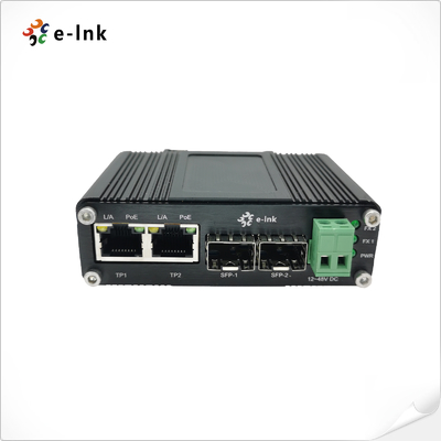 Industrial Ethernet Switch DIN Rail SFP Support 90W PoE++