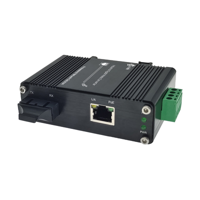 Industrial 60W PoE++ Gigabit Fiber Media Converter SC Port -40~75°C