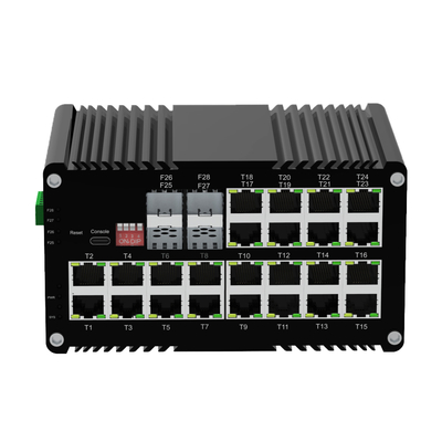 L2+ Managed Ethernet Switch 24Port PoE+ 4SFP Slots Rugged Auto MDIMDIX