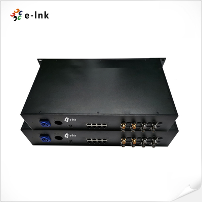 3G-SDI Over Fiber Transmitter 8 Gigabit PoE Ports HD Surveillance Solution