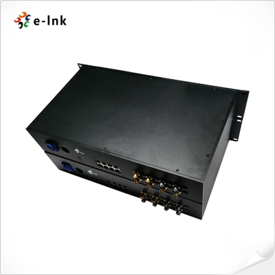 3G-SDI Over Fiber Transmitter 8 Gigabit PoE Ports HD Surveillance Solution