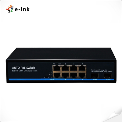 8 Port Gigabit PoE Switch 8023afat 24V Passive SFP Fiber
