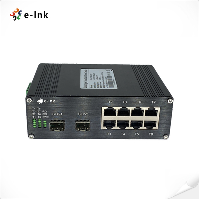 Industrial 8-Port Gigabit PoE++ Switch with 2 Fiber Uplinks 360W Budget