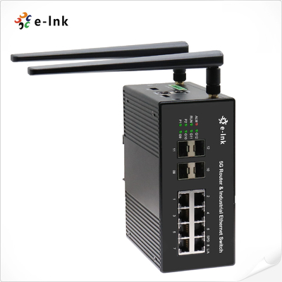 Rugged 5G Router Ethernet Switch Fiber 5G Redundant Uplink QoS SNMP