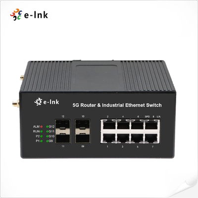Rugged 5G Router Ethernet Switch Fiber 5G Redundant Uplink QoS SNMP