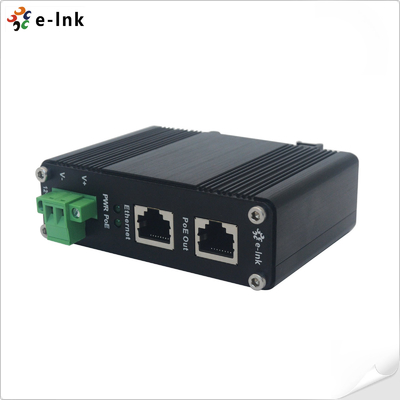 Industrial Gigabit PoE+ Injector 12~48VDC 30W per Port DIN-Rail Mount