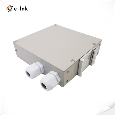 8-Port DIN-Rail Fiber Splice Box with 8-Fiber Splicing Multi-Adapter Options