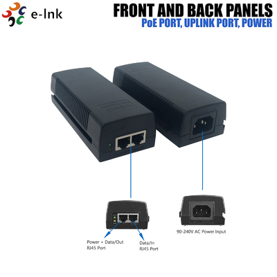 Gigabit 15.4W IEEE802.3af PoE Injector Reliable 48V Power for IP Devices