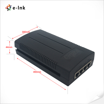Dual-Port PoE Injector IEEE802.3af/at 15.4W/30W Power for APs IP Cameras