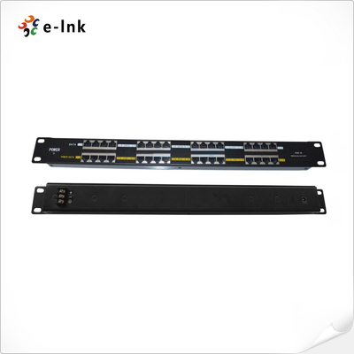 16-Port 1U Rack Mount Passive PoE Injector for IP Cameras APs