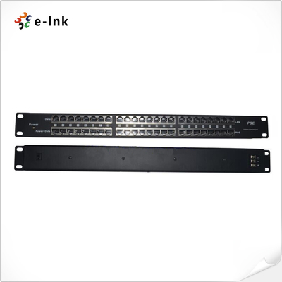 24-Port 1U Rackmount Passive PoE Injector for Centralized Device Power