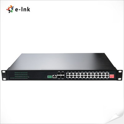L2+ Managed Switch 24 PoE Ports 4 SFP Fiber Rackmount Rugged Design
