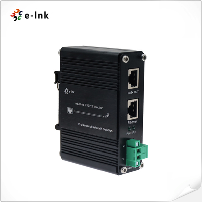 2.5G PoE Injector 802.3at af Compliant 100m Distance Wide Voltage