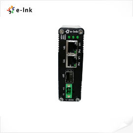 90 Watt Industrial Ethernet Media Converter 1 Port 100/1000X SFP To 2 Port 10/100/1000T