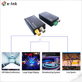 Mini Converter Optical Fiber 12G-SDI with Reverse RS485 and loop out Single Mode Fiber LC Connector 20KM