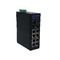 DIN Rail Wall Mount Industrial Ethernet POE Switch 8 Port 10 /100 / 1000T with 4 SFP Ports Metal Case