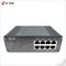Unmanaged Industrial Ethernet Media Converter 8 Port 10/100BASE-T 58VDC FCC