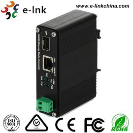 12 - 48 V 30W PoE Industrial Ethernet Media Converter Single Mode Single Fiber
