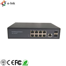 8 Port Ethernet POE Switch Managed Gigabit Auto Sensing 24V 48V Layer 2 Management