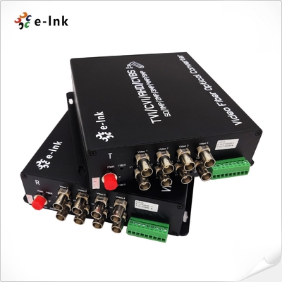 E-link 8 Channel Video Fiber Converter 120km Transmission 4-in-1 Support